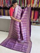 Georgette Banarasi saree purple blue