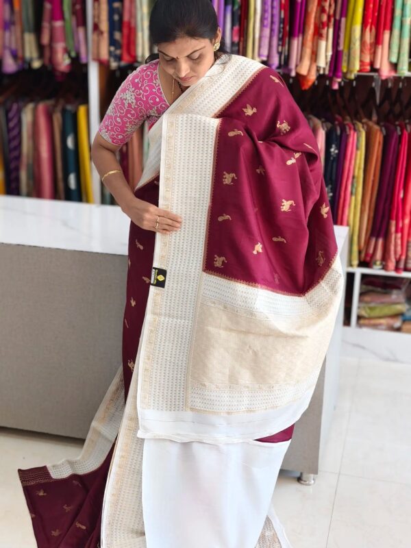 Tussar Banarasi saree - Banarasi Sarees by Shreekari Silks