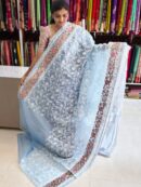 Kora Banarasi allover embroidery work saree