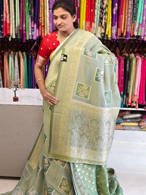 Tissue Banarasi saree - Banarasi Sarees by Shreekari Silks