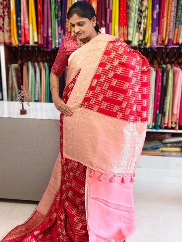 Satin Banarasi saree - Banarasi Sarees by Shreekari Silks